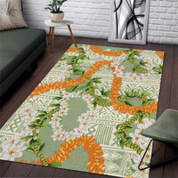 Aloha Festive Hawaii Area Rug Mokihana - Maile Leis in Muted Summer - Polynesian Pride