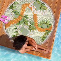 Aloha Festive Hawaii Beach Blanket Mokihana - Maile Leis in Muted Summer LT7 - Polynesian Pride