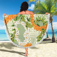 Aloha Festive Hawaii Beach Blanket Mokihana - Maile Leis in Muted Summer LT7 - Polynesian Pride