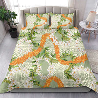 Aloha Festive Hawaii Bedding Set Mokihana - Maile Leis in Muted Summer - Polynesian Pride