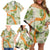 Aloha Festive Hawaii Family Matching Off Shoulder Short Dress and Hawaiian Shirt Mokihana - Maile Leis in Muted Summer - Polynesian Pride