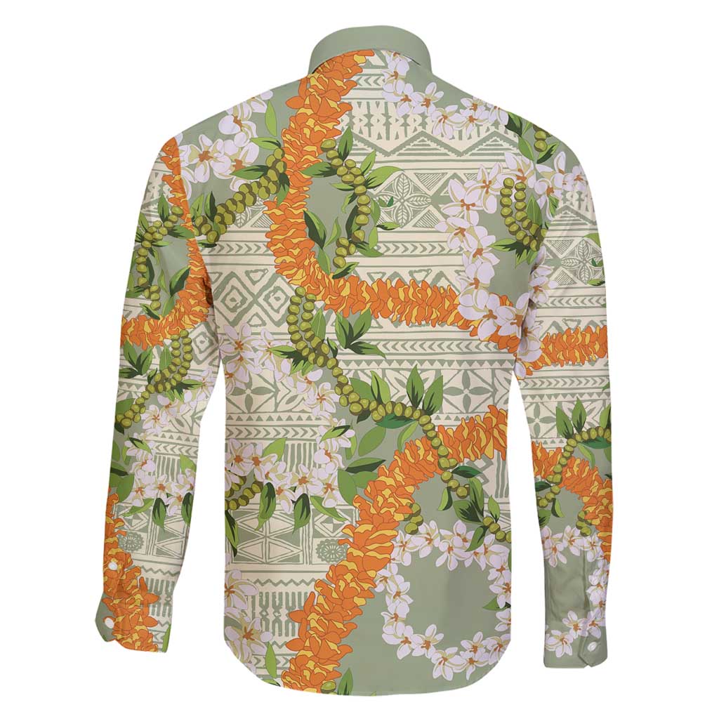 Aloha Festive Hawaii Family Matching Puletasi and Hawaiian Shirt Mokihana - Maile Leis in Muted Summer LT7 - Polynesian Pride