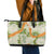 Aloha Festive Hawaii Leather Tote Bag Mokihana - Maile Leis in Muted Summer - Polynesian Pride