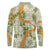 Aloha Festive Hawaii Long Sleeve Polo Shirt Mokihana - Maile Leis in Muted Summer - Polynesian Pride