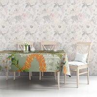 Aloha Festive Hawaii Tablecloth Mokihana - Maile Leis in Muted Summer - Polynesian Pride