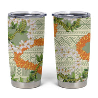 Aloha Festive Hawaii Tumbler Cup Mokihana - Maile Leis in Muted Summer - Polynesian Pride