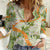 Aloha Festive Hawaii Women Casual Shirt Mokihana - Maile Leis in Muted Summer - Polynesian Pride