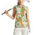 Aloha Festive Hawaii Women Sleeveless Polo Shirt Mokihana - Maile Leis in Muted Summer - Polynesian Pride