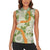 Aloha Festive Hawaii Women Sleeveless Polo Shirt Mokihana - Maile Leis in Muted Summer - Polynesian Pride