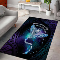 Polynesian Tala Manta Ray Area Rug Nowhere You Could Go That I Won't Be With You - Polynesian Pride