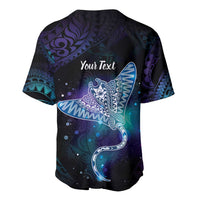 Polynesian Tala Manta Ray Baseball Jersey Nowhere You Could Go That I Won't Be With You - Polynesian Pride