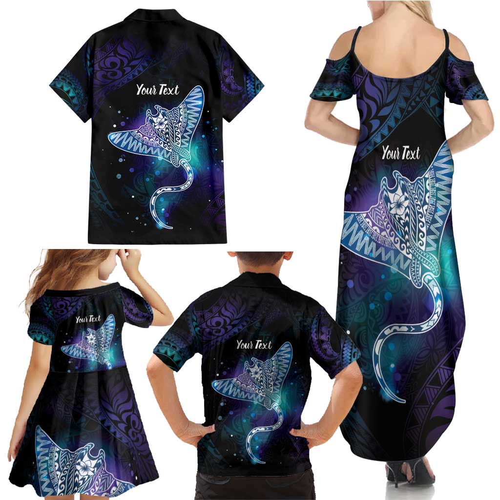 Polynesian Tala Manta Ray Family Matching Summer Maxi Dress and Hawaiian Shirt Nowhere You Could Go That I Won't Be With You - Polynesian Pride