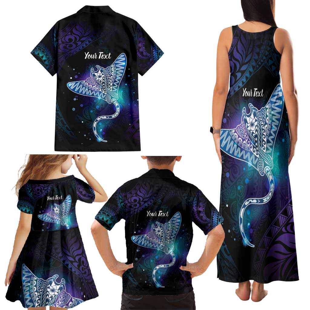 Polynesian Tala Manta Ray Family Matching Tank Maxi Dress and Hawaiian Shirt Nowhere You Could Go That I Won't Be With You - Polynesian Pride