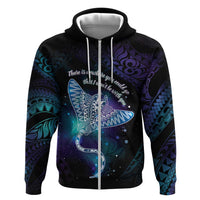 Polynesian Tala Manta Ray Hoodie Nowhere You Could Go That I Won't Be With You - Polynesian Pride