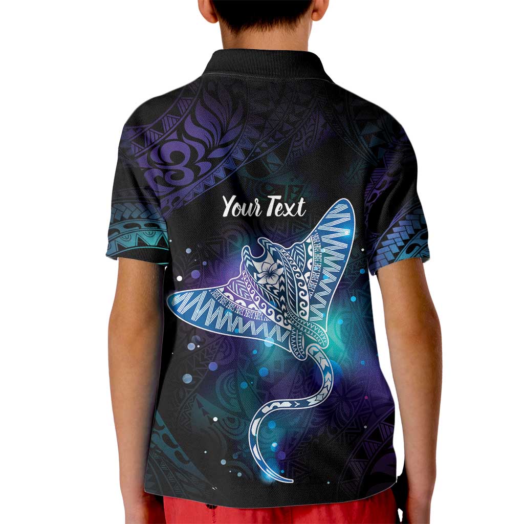 Polynesian Tala Manta Ray Kid Polo Shirt Nowhere You Could Go That I Won't Be With You - Polynesian Pride