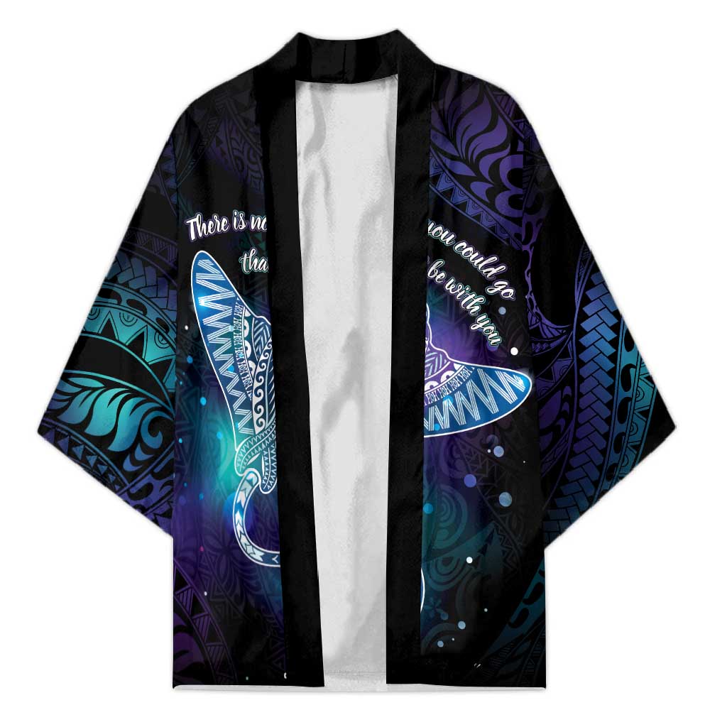 Polynesian Tala Manta Ray Kimono Nowhere You Could Go That I Won't Be With You - Polynesian Pride