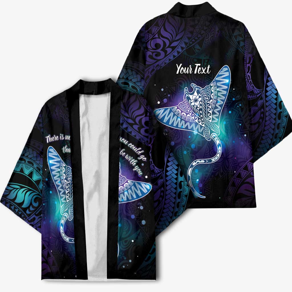 Polynesian Tala Manta Ray Kimono Nowhere You Could Go That I Won't Be With You - Polynesian Pride