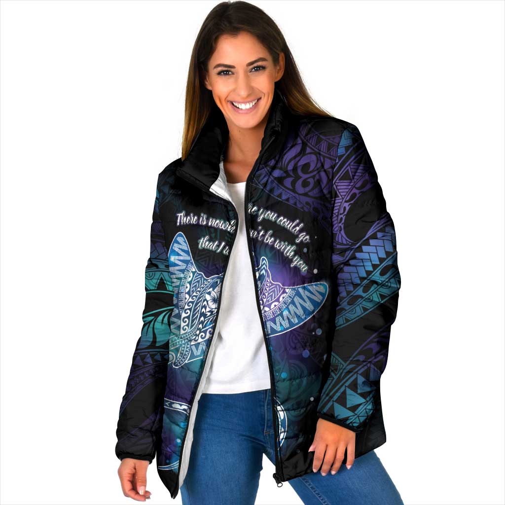 Polynesian Tala Manta Ray Padded Jacket Nowhere You Could Go That I Won't Be With You - Polynesian Pride