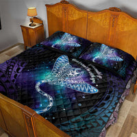 Polynesian Tala Manta Ray Quilt Bed Set Nowhere You Could Go That I Won't Be With You - Polynesian Pride