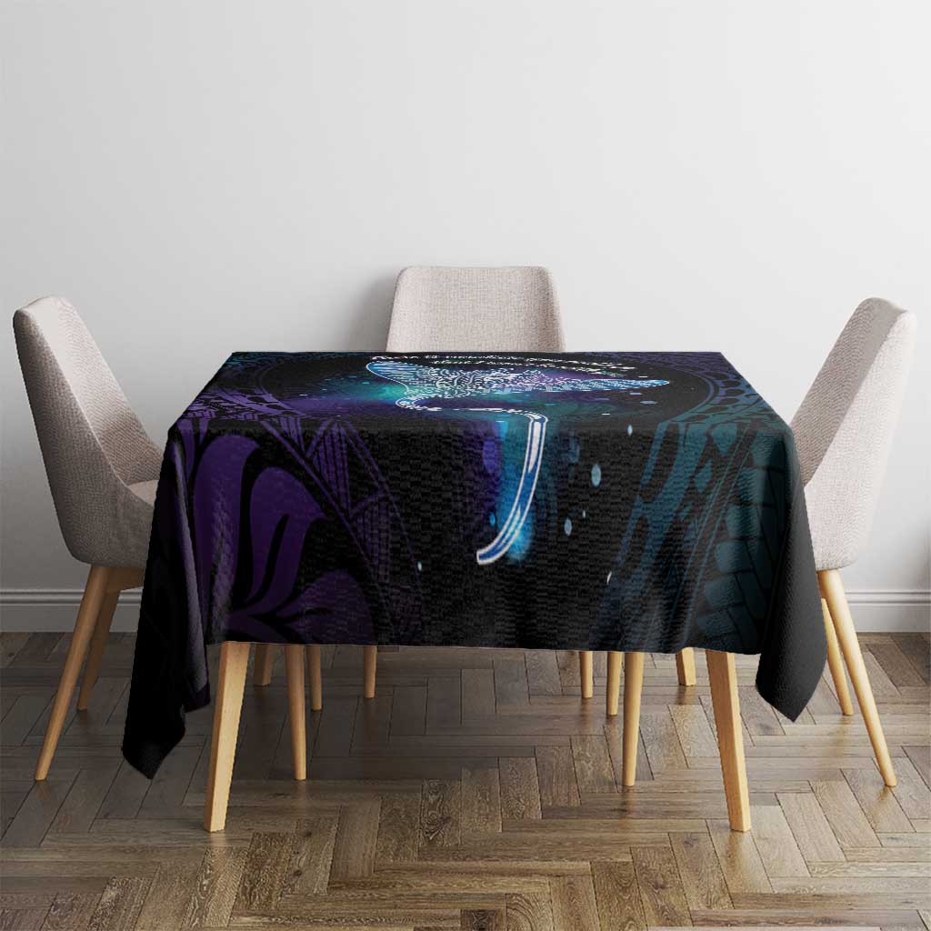 Polynesian Tala Manta Ray Tablecloth Nowhere You Could Go That I Won't Be With You - Polynesian Pride