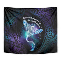 Polynesian Tala Manta Ray Tapestry Nowhere You Could Go That I Won't Be With You - Polynesian Pride