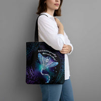 Polynesian Tala Manta Ray Tote Bag Nowhere You Could Go That I Won't Be With You LT7 - Polynesian Pride