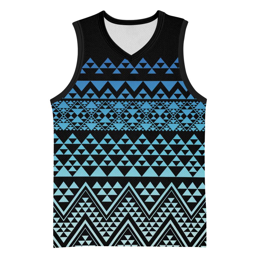 Maori Niho Taniwha Te Wheiao Basketball Jersey Moana Blue LT7 Unisex Blue - Polynesian Pride