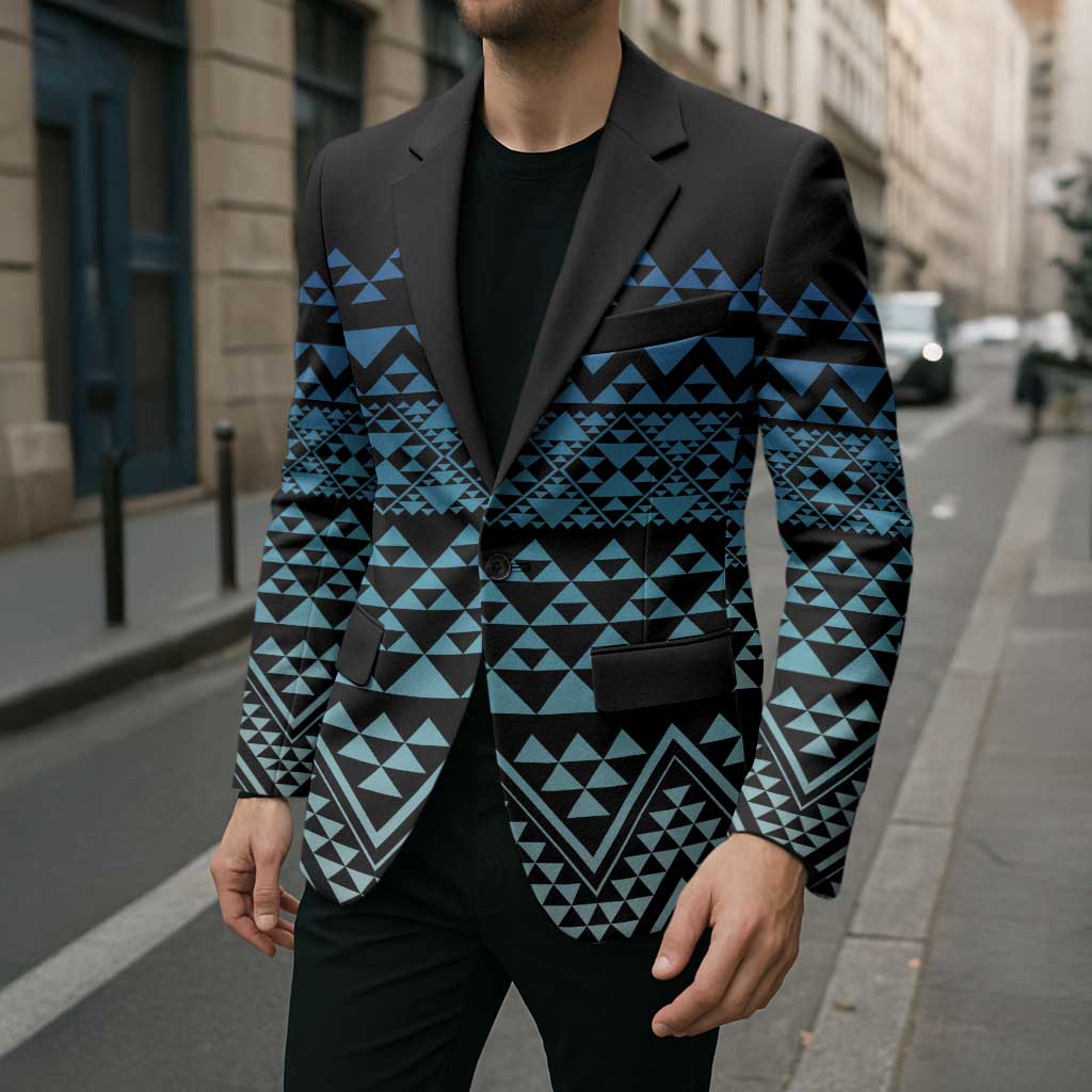 Maori Niho Taniwha Te Wheiao Blazer Moana Blue - Polynesian Pride