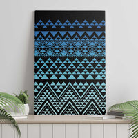 Maori Niho Taniwha Te Wheiao Canvas Wall Art Moana Blue LT7 - Polynesian Pride