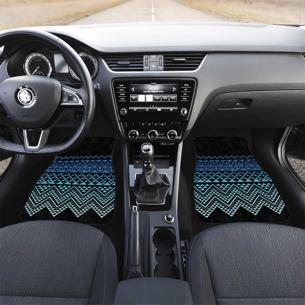 Maori Niho Taniwha Te Wheiao Car Mats Moana Blue - Polynesian Pride