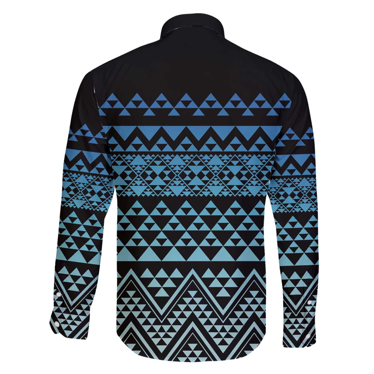 Maori Niho Taniwha Te Wheiao Family Matching Off The Shoulder Long Sleeve Dress and Hawaiian Shirt Moana Blue - Polynesian Pride