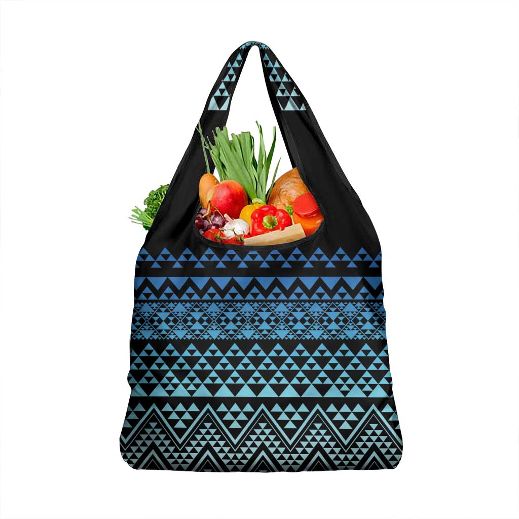 Maori Niho Taniwha Te Wheiao Grocery Bag Moana Blue LT7 1-pack One Size Blue - Polynesian Pride