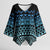 Maori Niho Taniwha Te Wheiao Kimono Sleeve Blouse Moana Blue - Polynesian Pride