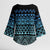 Maori Niho Taniwha Te Wheiao Kimono Sleeve Blouse Moana Blue - Polynesian Pride