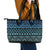 Maori Niho Taniwha Te Wheiao Leather Tote Bag Moana Blue - Polynesian Pride
