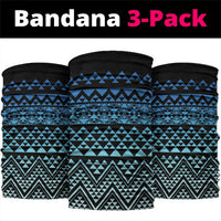 Maori Niho Taniwha Te Wheiao Neck Gaiter Moana Blue - Polynesian Pride