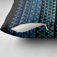 Maori Niho Taniwha Te Wheiao Pillow Cover Moana Blue - Polynesian Pride
