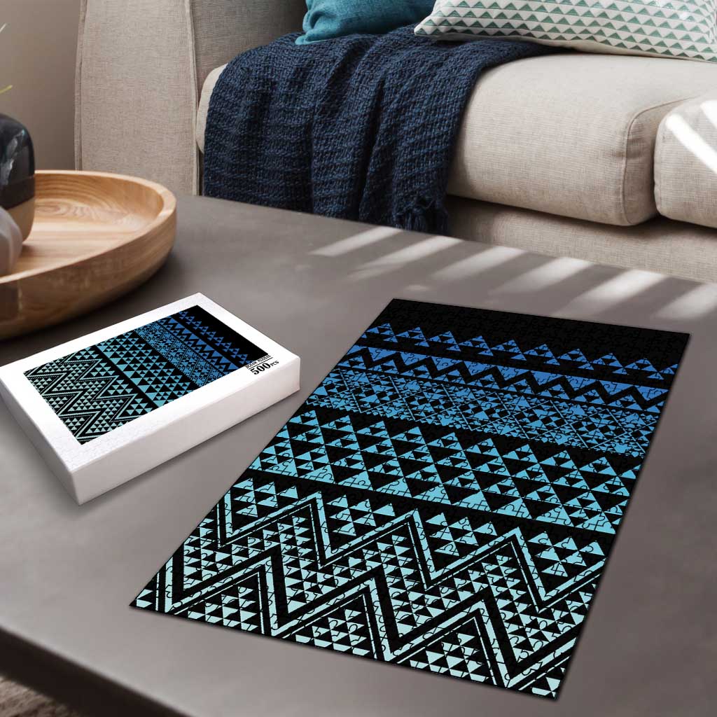 Maori Niho Taniwha Te Wheiao Puzzle Moana Blue - Polynesian Pride