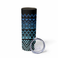 Maori Niho Taniwha Te Wheiao Skinny Tumbler Moana Blue - Polynesian Pride