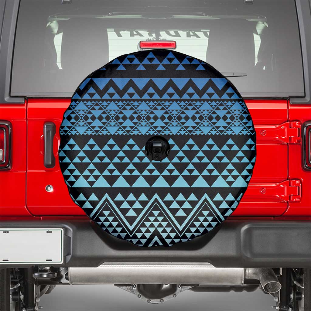 Maori Niho Taniwha Te Wheiao Spare Tire Cover Moana Blue LT7 - Polynesian Pride