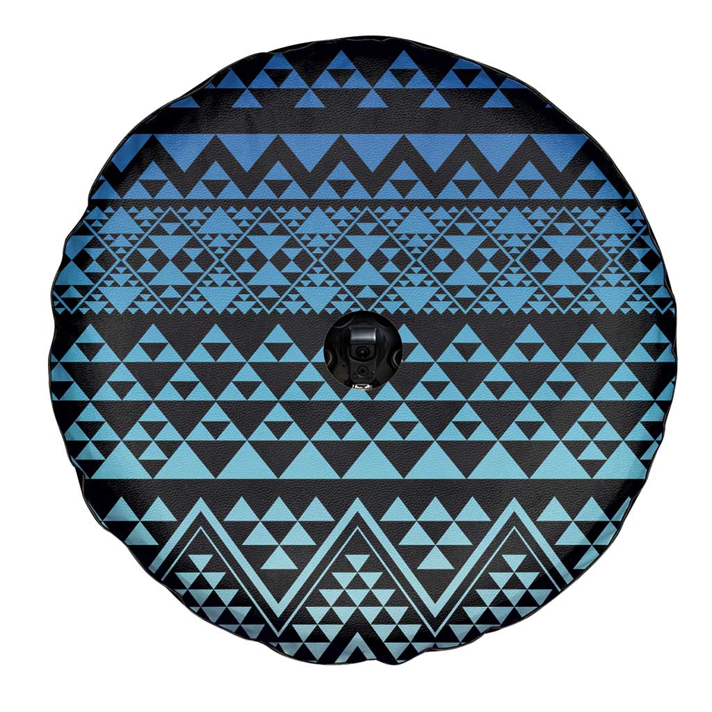Maori Niho Taniwha Te Wheiao Spare Tire Cover Moana Blue LT7 - Polynesian Pride