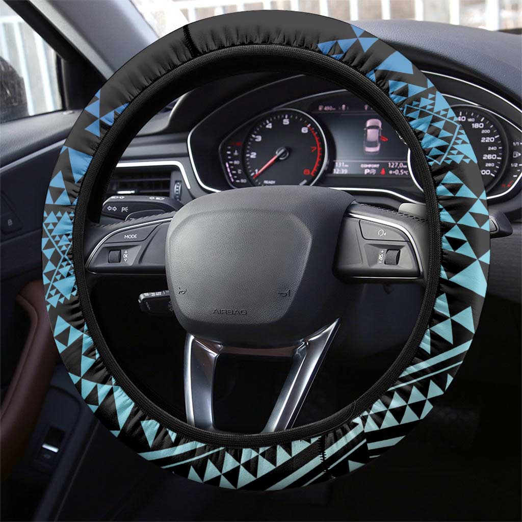 Maori Niho Taniwha Te Wheiao Steering Wheel Cover Moana Blue LT7 - Polynesian Pride