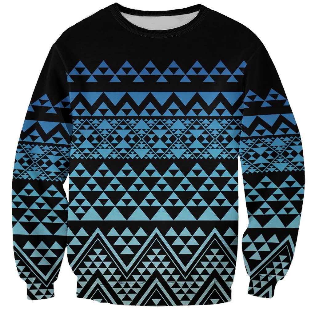 Maori Niho Taniwha Te Wheiao Sweatshirt Moana Blue LT7 Unisex Blue - Polynesian Pride