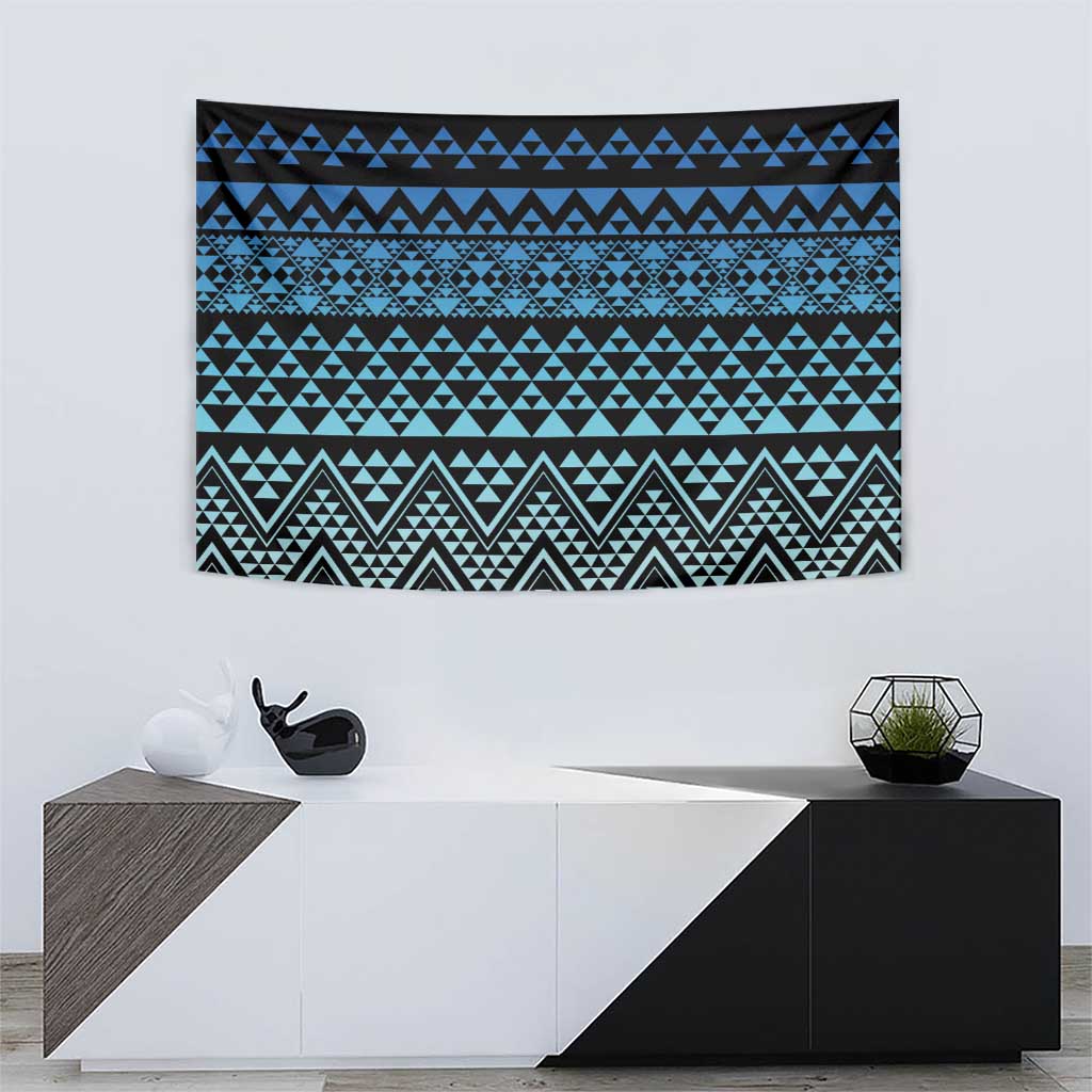 Maori Niho Taniwha Te Wheiao Tapestry Moana Blue - Polynesian Pride