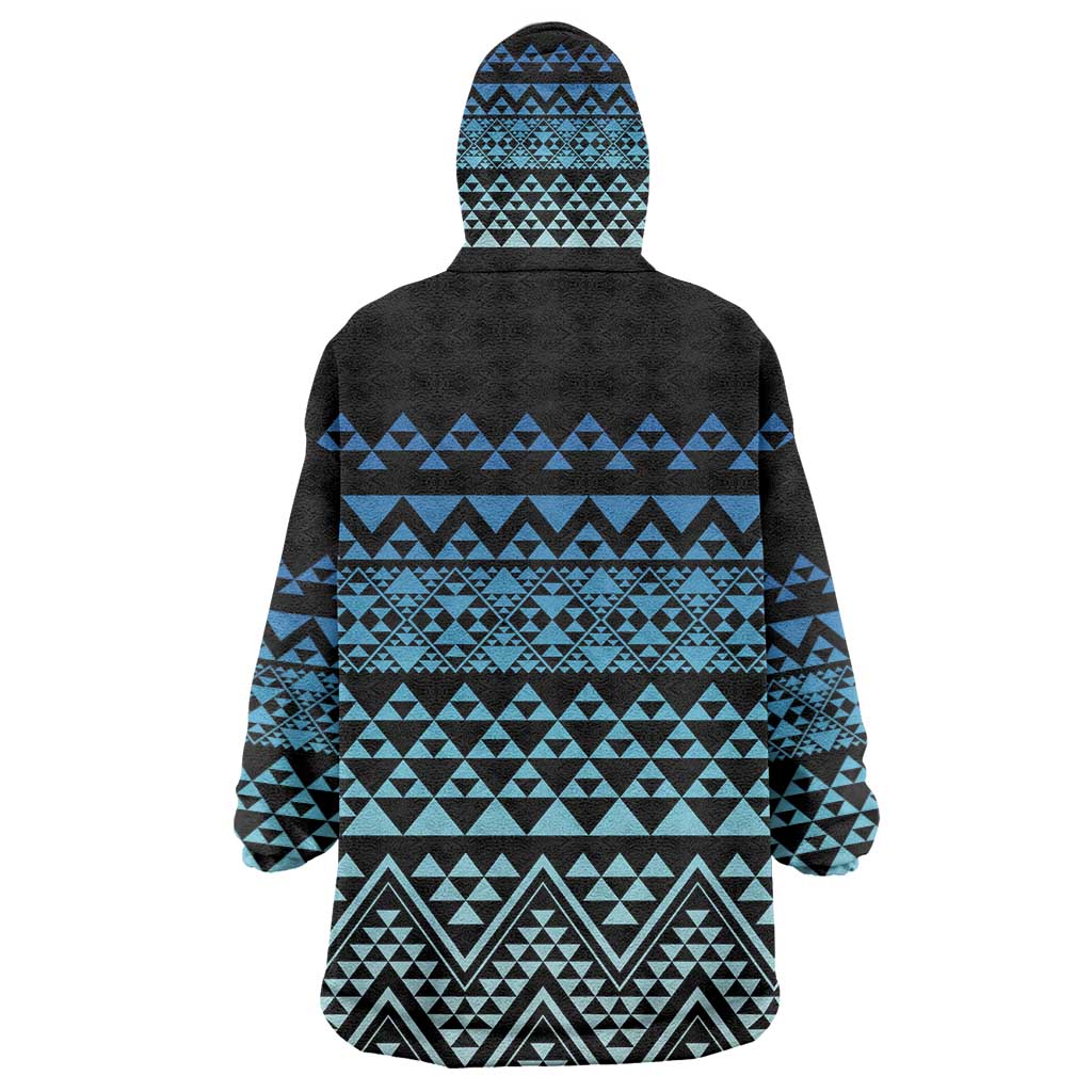 Maori Niho Taniwha Te Wheiao Wearable Blanket Hoodie Moana Blue LT7 - Polynesian Pride