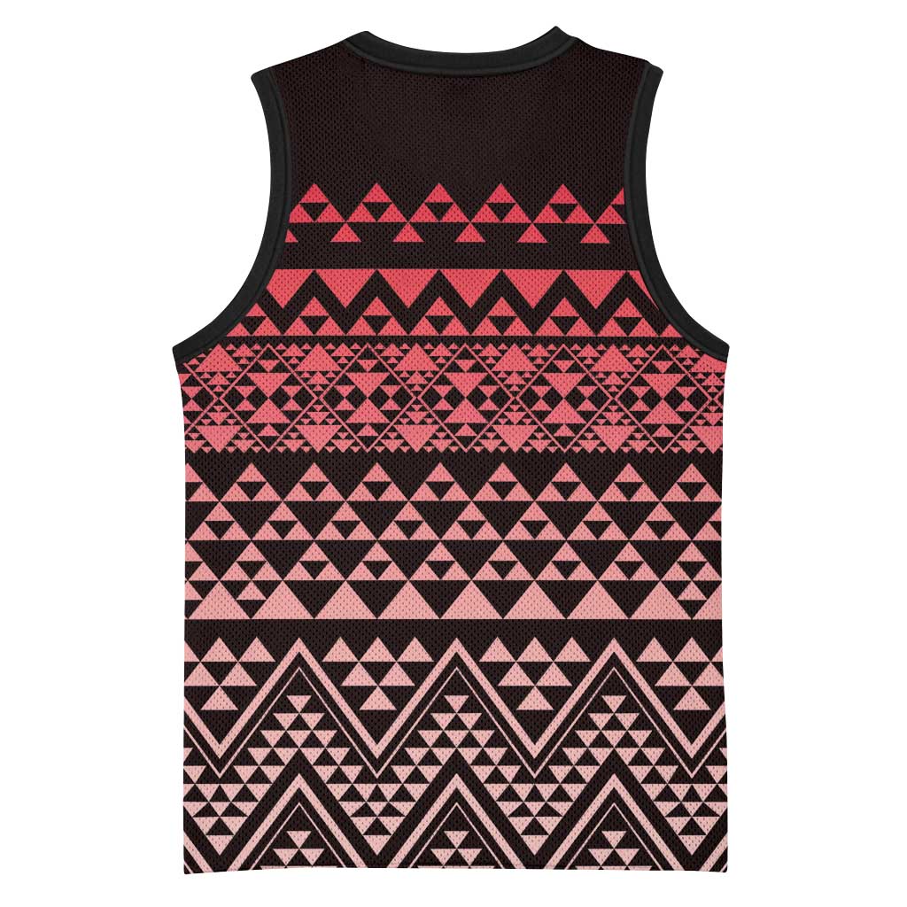 Maori Niho Taniwha Te Wheiao Basketball Jersey Terracotta - Polynesian Pride