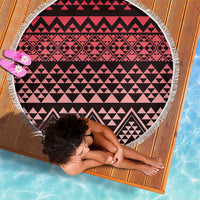 Maori Niho Taniwha Te Wheiao Beach Blanket Terracotta - Polynesian Pride