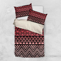 Maori Niho Taniwha Te Wheiao Bedding Set Terracotta - Polynesian Pride