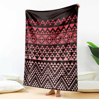 Maori Niho Taniwha Te Wheiao Blanket Terracotta - Polynesian Pride