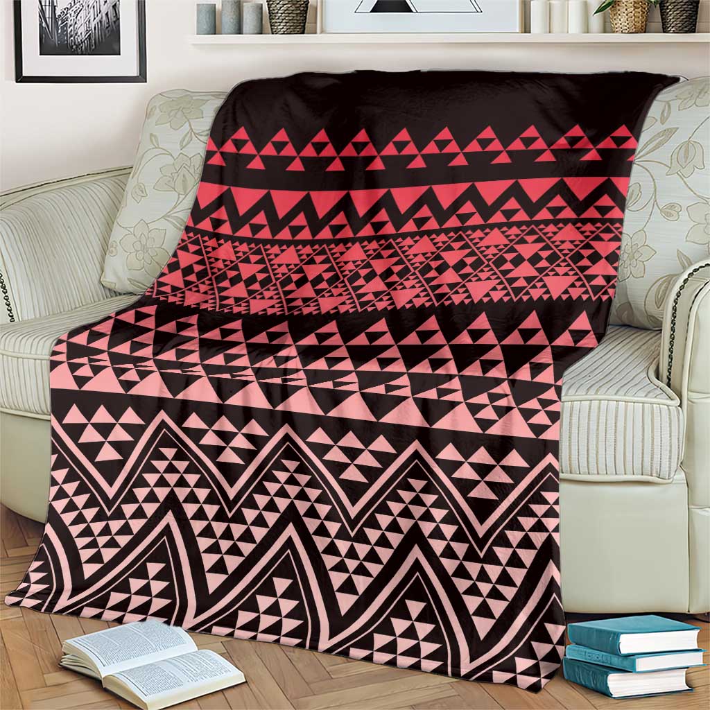 Maori Niho Taniwha Te Wheiao Blanket Terracotta - Polynesian Pride